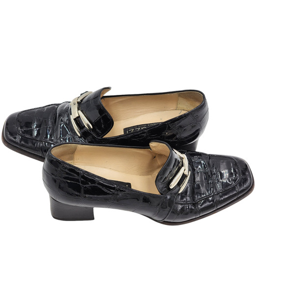Peruzzi Shoes Women Size 6.5 37 Florence Italy Loafers Square Toe Sophistication - Picture 6 of 16
